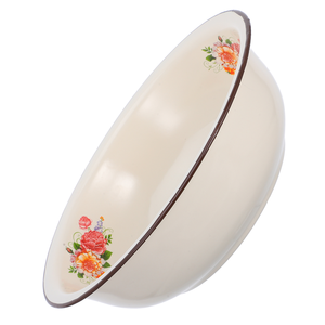 Grand Bol Mélangeur Vintage en Métal <span class=keywords><strong>Porcelaine</strong></span> Émaillée pour Cuisine Pâte à Fruits, Plat de Cuisson Usage Domestique, Vaisselle en Émail pour le Lavage - Product Image 4