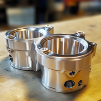 Cuves de carburateur de moto en aluminium CNC haute performance à double sortie, personnalisables et usinées