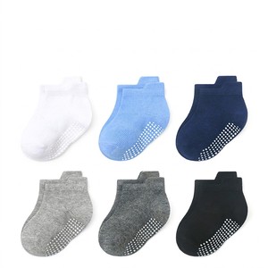 Calcetines Antideslizantes de Algodón para Bebés, Calcetines con Puntos de Silicona Antideslizantes para Niños y Niñas, Venta al Por Mayor - Product Image 4