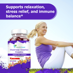 Factory Direct Mushroom Complex Gummies with Total Carbohydrates Supports Relaxation Immune System Support Gummies - Product Image 4