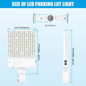 Éclairage d'extérieur 360W/290W/220W CCT réglable 3/4/5K 100-277VAC IP65 Projecteurs de stade, de route, de parking et de rue - Product Image 6