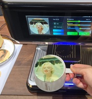 Imprimante jet d'encre automatique pour latte art au café avec encre alimentaire comestible pour logos et images sur les boissons