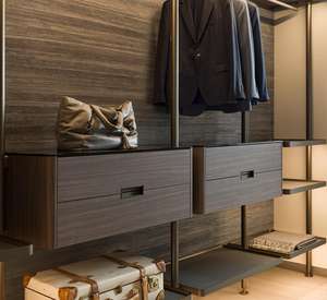 Minimalisti Open Walk in <span class=keywords><strong>armadio</strong></span> Organizer appeso <span class=keywords><strong>armadio</strong></span> <span class=keywords><strong>armadio</strong></span> costruito nel guardaroba moderno in legno massiccio <span class=keywords><strong>armadio</strong></span> con <span class=keywords><strong>specchio</strong></span> - Product Image 5