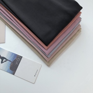 Lulu Solid Color Knit 4 Way Stretch 75 Nylon 25 <strong>Spandex</strong> Jersey Fabric Swimwear Yoga Pants Sportswear Leggings - Product Image 3