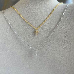 Dylam Fine Jewelry 925 Sterling Silver <b>Cross</b> Pendant Necklace for Women 5A Cubic Zirconia Pendant with <b>Chain</b> - Product Image 4