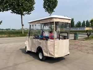 Carrito de Golf Eléctrico Clásico Homologado para Circular por la Calle, Color Blanco, con Cubierta para Lluvia, Coche Clásico para Turismo - Product Image 6