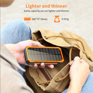 Außenwandern wasserdichte Solarpanel-Powerbank schnell aufladbare Strombatterien 20000mah für Smartphone und Handys - Product Image 4