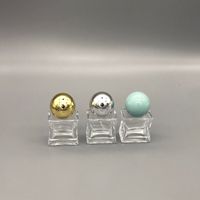 Botol Parfum Kristal Kecil Berkualitas Tinggi, Botol Semprot Parfum Kosong Mewah 15ml Bentuk Kotak Kaca Dengan Tutup Bulat