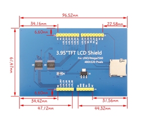 3.95英寸TFT LCD模块，适用于具有320x480分辨率和电阻触摸的<span class=keywords><strong>UNO</strong></span> Mega2560 - Product Image 3