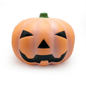 Jouet anti-stress géant en PU en forme de citrouille 3D orange et blanc, personnalisé par le fabricant OEM, unisexe, fabriqué en Chine pour enfants - Product Image 1