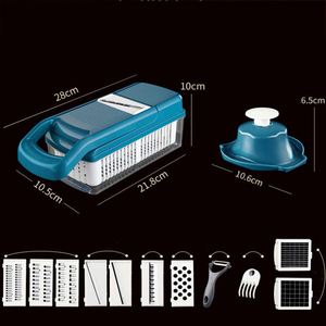 Kitchen Accessories <b>Multifunctional</b> <b>Vegetable</b> <b>Cutter</b> Manual <b>Vegetable</b> Chopper Food Slicer,Onion, Salad, Veggie Chopper 11 Blades - Product Image 2