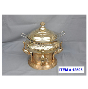 ชามอุ่นอาหารสแตนเลสแบบพับได้พร้อมฝาปิดและด้ามจับเป็นรูปขอบขนานสำหรับอุ่นอาหาร - Product Image 2