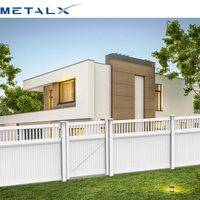 Classic White 6ft Privacy Fence Panels 6x8 Vinyl PVC Fence Panels and Post Garden Home Plastic PVC Wall Privacy for Outdoor