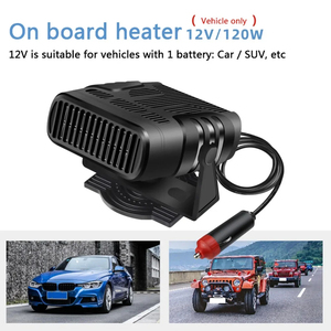 Ventilateur de refroidissement d'air pour <span class=keywords><strong>voiture</strong></span> électrique 24V, 12V/24V, 200W, jusqu'à 29dB, portable, dégivreur, sèche-linge, dégivrage de pare-brise de 6 pouces - Product Image 2