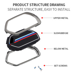 Étui de protection pour clé de voiture en alliage de zinc et gel de silice pour KIA NEW KN EV5 <span class=keywords><strong>Sportage</strong></span> R EV9 <span class=keywords><strong>GT</strong></span>-<span class=keywords><strong>Line</strong></span> Carnival, porte-clés, sac - Product Image 5