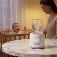 Pemanas Botol Bayi dan Pengaduk Susu Portabel Isi Ulang dengan Pemanas Formula dan Pengadukan Seragam 360 Derajat untuk Pemberian Makan Bayi