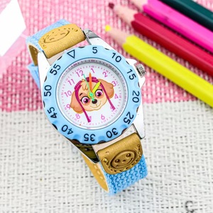 Montre à quartz pour enfants Skye le chien mignon, bracelet en toile, apprentissage de l'heure, montre analogique, montre de dessin animé pour filles, étanche, cadeau pour étudiants - Product Image 2