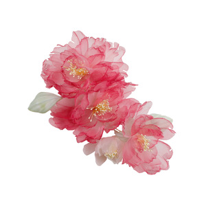 2026 New Spring Style Traditional Chinese Hair Clips, Handmade Gradient <b>Red</b> <b>Silk</b> Hair Accessories - Product Image 5