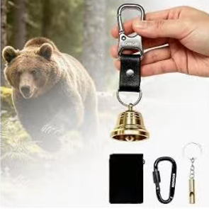 Bear Safety Bell Emergency Whistle Kit Copper Waterproof Loud Outdoor Hiking Camping Mountaineering Backpacking Travel - Product Image 3