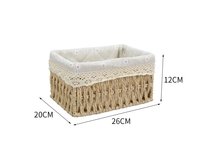 Panier de rangement en corde de papier tissé à la main d'approvisionnement d'usine chinoise avec différentes tailles pour choisir le conteneur organisateur de décoration de la maison