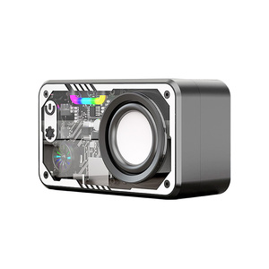 ลำโพงไร้สาย V1 Mechanical Transparent 5W แบบชาร์จไฟได้ พร้อมไฟ RGB สำหรับใช้งานกลางแจ้ง ลำโพงขนาดเล็กพร้อมไมโครโฟนในตัว สำหรับคอมพิวเตอร์ - Product Image 2