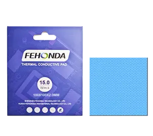 फेहोंडा 15w 0.5Mm 0.75Mm 1Mm 2Mm 2.25Mm कूलिंग लैपटॉप सिलिकॉन सॉफ्ट थर्मल कंडक्टिव पैड गैप टर्मल पैड सीपीयू जीपीयू एसएसडी एम2 के लिए