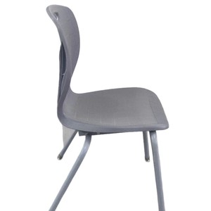 <b>Office</b> <b>Chair</b> Plastic Stackable Grey Metal Legs Steel Base Minimalist Design - Product Image 5