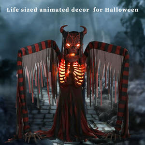 อสูรปีศาจนรกฮาโลวีนที่น่ากลัวบ้านผีสิงเคลื่อนไหวเปิดใช้งานอุปกรณ์ตกแต่งขนาดใหญ่ - Product Image 4