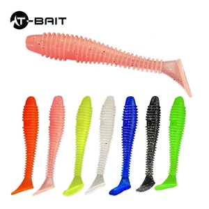 10 unids/bolsa de hilo de cola en T cebo suave cebo ficticio invertido captura de pez perca mandarín etiquetado Texas hundimiento lento pequeño gusano suave - Product Image 2