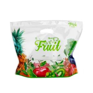 कस्टम मुद्रित Resealable स्पष्ट सुपरमार्केट खाद्य संरक्षण Ziplock प्याज सब्जियों फल प्लास्टिक पैकेजिंग बैग
