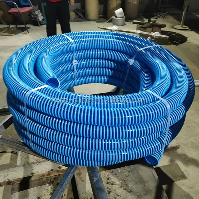 Flexible Plastic PVC Heavy-duty Spiral Corrugated Suction Hose 8 Inch Water Pump Suction Hose