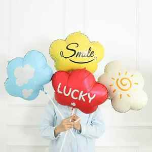 <span class=keywords><strong>ลูกโป่ง</strong></span>ฟอยล์ฮีเลียมลายยิ้มลูกโป่งรูปเมฆ<span class=keywords><strong>สี</strong></span>ฟ้าและ<span class=keywords><strong>ลูกโป่ง</strong></span>ฟอยล์สีขาวรูปเมฆสำหรับตกแต่งงานปาร์ตี้ของเด็ก - Product Image 2