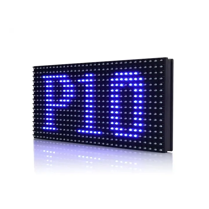 プロフェッショナルP10DIPシングルブルーカラーLEDバナースクリーンボラッドプログラム可能なテキスト移動ディスプレイモジュール