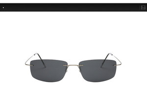 Lunettes de soleil sportives haut de gamme BOOM BM5447 en titane or/gris, polarisées UV400, verres TAC, sans monture, légères, pour hommes, conduite, pêche - Product Image 3