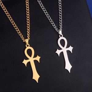 Collar con <span class=keywords><strong>Cruz</strong></span> Ankh <span class=keywords><strong>Egipcia</strong></span> Antigua de Acero Inoxidable Myshape, <span class=keywords><strong>Amuleto</strong></span> de Protección y Vida para Mujeres y Hombres, Joyería Africana - Product Image 2