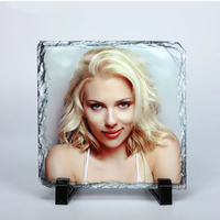 Cadre photo en ardoise vierge pour sublimation 15x15cm à bas prix, vente en gros (SH-19)
