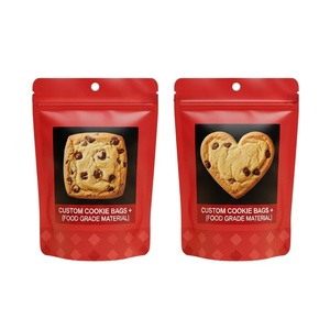Custom Print Cookie Bags Doypack Plastic Resealable Ziplock Moisture Proof for Biscuits Bakery Snack 8oz Low MOQ OEM Factory - Product Image 1