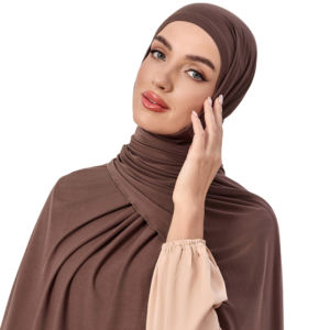 2025新着竹繊維通気性ケープ通気性,高級快適な環境に優しいスカーフ女性用固体<span class=keywords><strong>Hijab</strong></span> LJ006 - Product Image 4