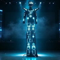 Costume de robot LED sur échasses, corps entier, style cyberpunk, pour DJ, performance en boîte de nuit, bar, festival de musique, scène, Halloween, événements