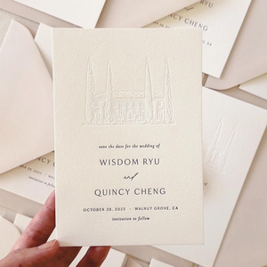 Invitaciones Chinas de Diseño Personalizado, Papel de Algodón Grueso de 600 g/m², Tarjetas de Boda con Impresión Tipográfica y Sobre - Product Image 2