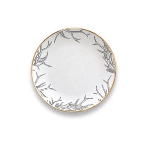 Nordic Style Elegant Custom Design <b>White</b> Wedding <b>Dinner</b> Plates <b>Set</b> - Product Image 5