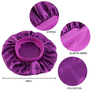 Go Party – Bonnets de nuit en satin extensible à large bord, 12 couleurs, pour femmes, chapeaux de chimiothérapie, bandanas, foulards - Product Image 6