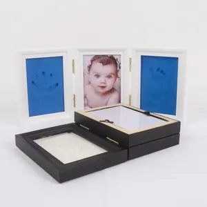Grosir kotak hadiah untuk bingkai foto lumpur cetak tangan spesifik bayi untuk memperingati pertumbuhan mereka