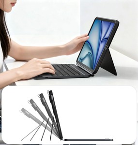<span class=keywords><strong>Clavier</strong></span> détachable personnalisé OEM pour iPad 10e génération A16 11 pouces, étui avec <span class=keywords><strong>clavier</strong></span> à broches Pogo personnalisé, moule privé PT025 - Product Image 4