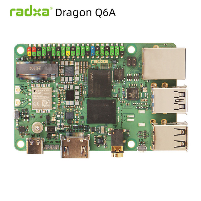 Radxa Dragon Q6A Development Board Qualcomm QCS6490 12TOPS Computing Power LPDDR5 Linux OS Gigabit Ethernet