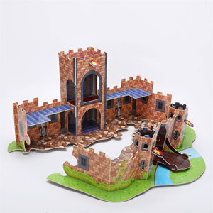 Gioco <span class=keywords><strong>Puzzle</strong></span> 3D Creativo Fai-da-Te con Cartone Grigio per Bambini, Modello Educativo da 51-<span class=keywords><strong>100</strong></span> Pezzi - Product Image 1