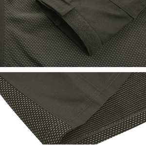 ODM เสื้อถักนิตติ้งสำหรับผู้ชายเสื้อยืดกลางแจ้งแบบมีซิปสำหรับ G4ผ้าฝ้ายป้องกันแบคทีเรีย - Product Image 6