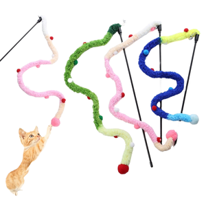 Siêu Dễ Thương Giáng Sinh Kỳ Nghỉ Mèo Trêu ghẹo Nhựa + Sang Trọng Tập Thể Dục Bóng Đồ Chơi Tương Tác Phong Trào Với Chuông - Product Image 3