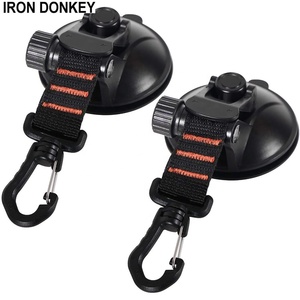 IRONDONKEY, cuerda telescópica para acampar al aire libre, hebilla para montañismo, tienda de campaña, gancho de nailon reforzado, ventosa giratoria de 360 grados - Product Image 2
