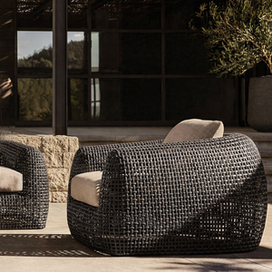 Set di Mobili da Esterno di Lusso in Alluminio, Divano in Rattan per Hotel, Arredamento da Giardino Impermeabile, Sdraio da Piscina - Product Image 1